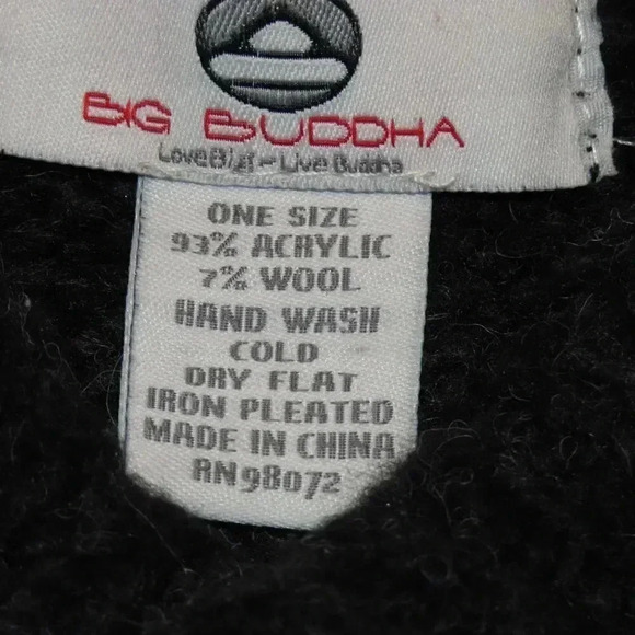 Buy 1 sweater, Get 2 Free!!! Big Buddha Fringed Sweater Poncho - Picture 5 of 7